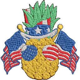 Pineapple-4th-of-July-Hawaii - Embroidery Design FineryEmbroidery
