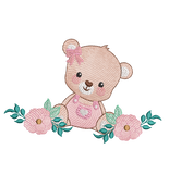 Pink Teddy bear - Embroidery design - FineryEmbroidery