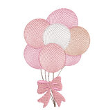 Pink balloons - Embroidery Design - FineryEmbroidery