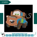 Pixar's "Cars" Mater Embroidery Design - FineryEmbroidery