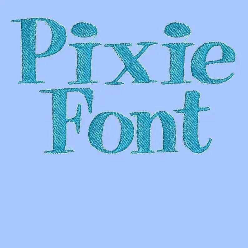 Pixie Embroidery alphabet Font Set