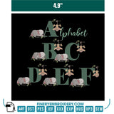 Playful Jungle Alphabet Embroidery Collection (A-Z) - FineryEmbroidery