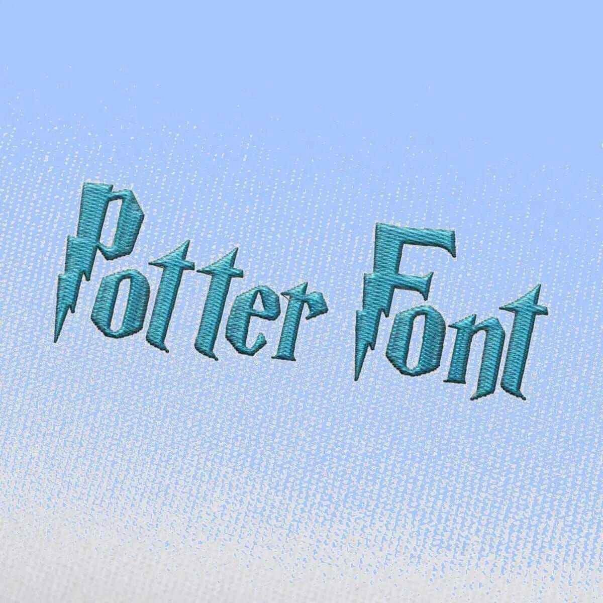 Potter Embroidery alphabet Font Set