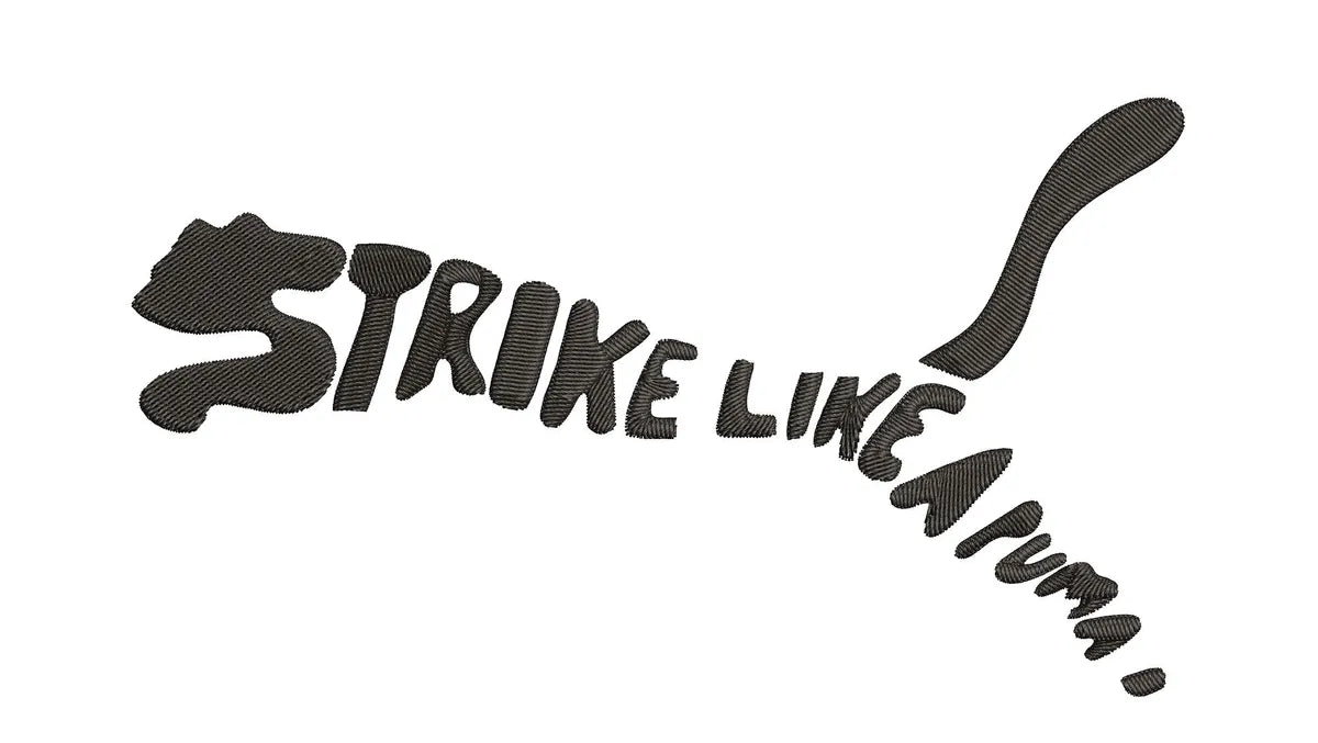 Puma logo - Strike like a Puma - Embroidery Design FineryEmbroidery