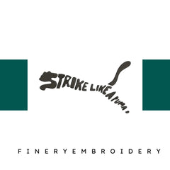 Puma logo - Strike like a Puma - Embroidery Design - FineryEmbroidery