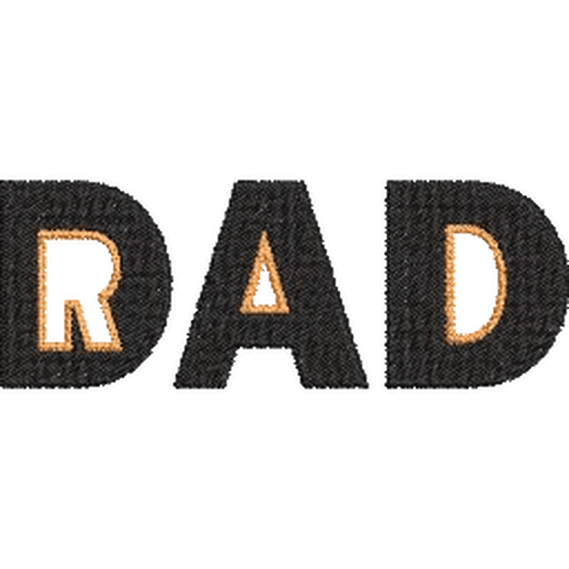 Rad-Dad - Father Embroidery Design - FineryEmbroidery