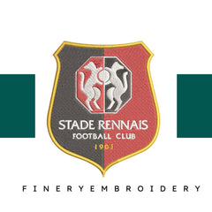 Rennes Football Team: Embroidery Design - FineryEmbroidery