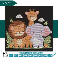 Safari-inspired – 7 Sizes - FineryEmbroidery