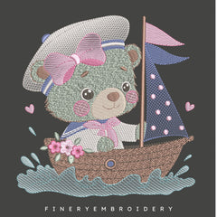 Sailor Bear Embroidery Design – FineryEmbroidery - FineryEmbroidery