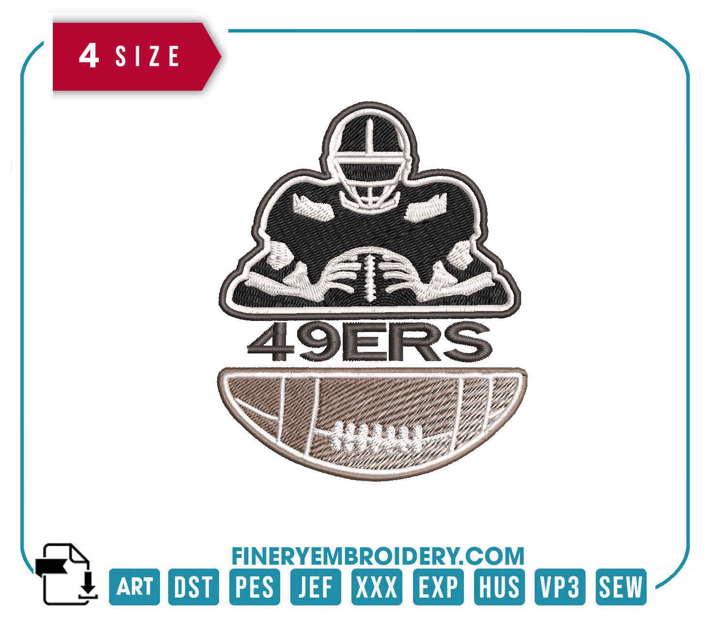 San Francisco 49ers Team Player : Embroidery Design - FineryEmbroidery