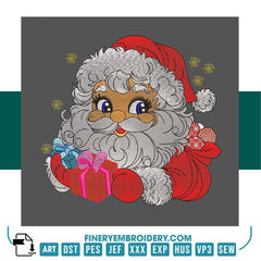 Santa Claus Embroidery Design – Festive Christmas - FineryEmbroidery