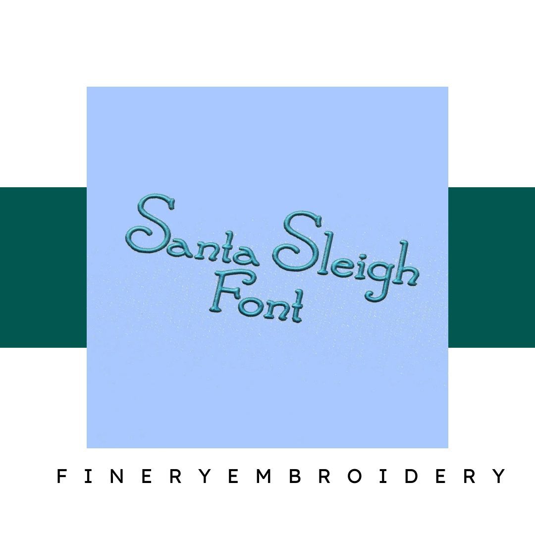 Santa Sleigh Embroidery alphabet Font Set - FineryEmbroidery