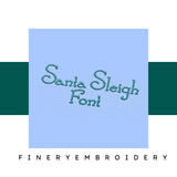 Santa Sleigh Embroidery alphabet Font Set - FineryEmbroidery