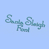 Santa Sleigh Embroidery alphabet Font Set - FineryEmbroidery