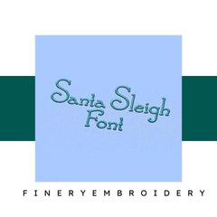 Santa Sleigh Embroidery alphabet Font Set