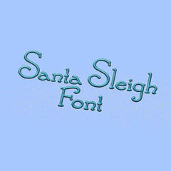 Santa Sleigh Embroidery alphabet Font Set