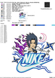 Sasuke-Inspired Nike Embroidery Design - FineryEmbroidery