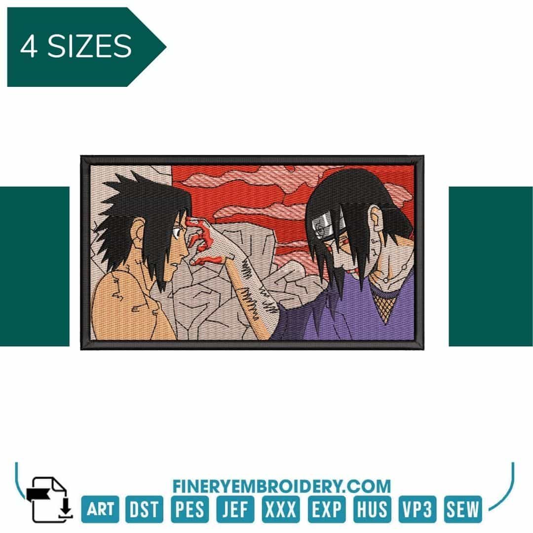 Sasuke vs Itashi Anime- Embroidery Designs - FineryEmbroidery