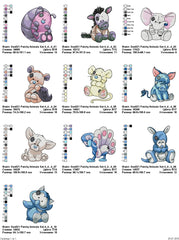 Patchy Animals Embroidery Pack - 10 Unique Designs