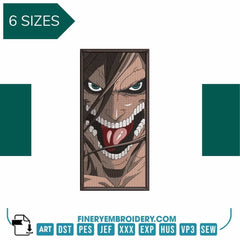 Shingeki Kyojin Panel Anime- Embroidery Designs - FineryEmbroidery