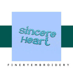 Sincere Heart Embroidery alphabet Font Set