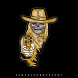 Skull  cowboy - Embroidery Design - FineryEmbroidery