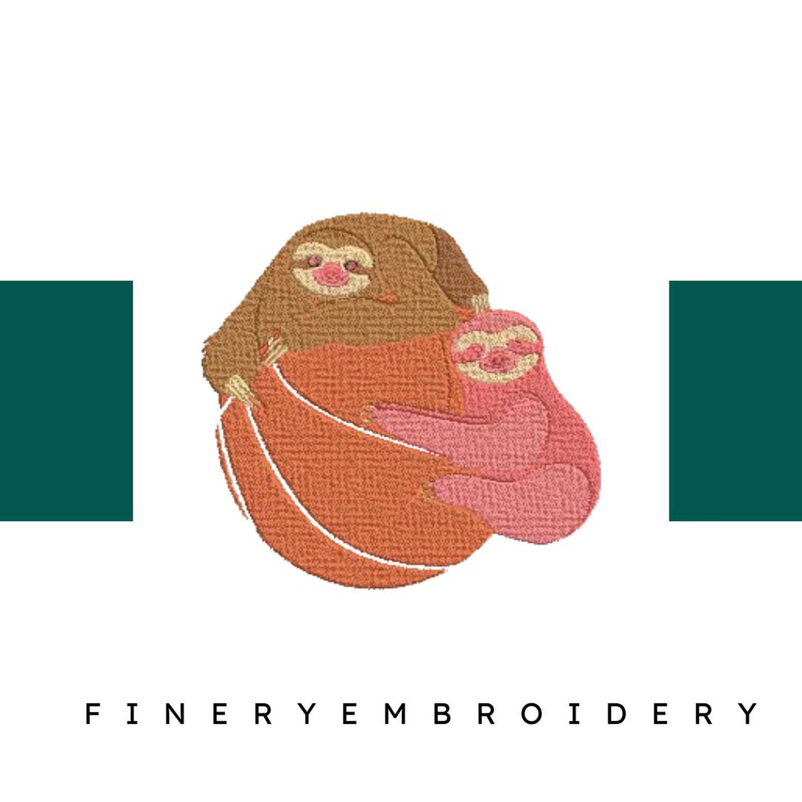 Sloths-Hug-Basketball-Sports-Lover - Basket Embroidery Design - FineryEmbroidery