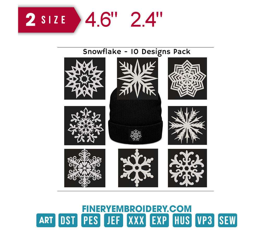 Snowflake Wonderland: Embroidery Design Pack FineryEmbroidery