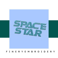 Space Star Embroidery alphabet Font Set - FineryEmbroidery