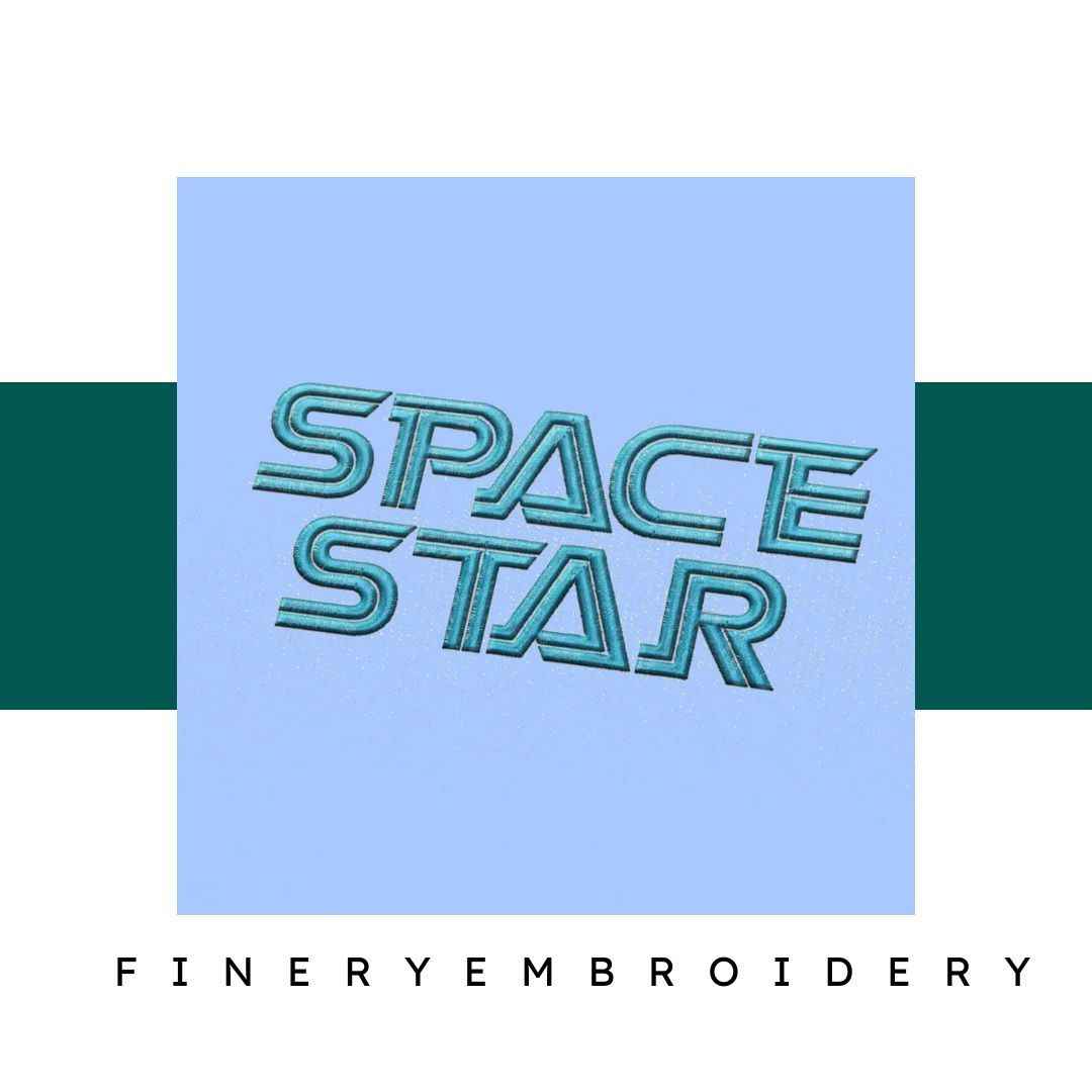 Space Star Embroidery alphabet Font Set