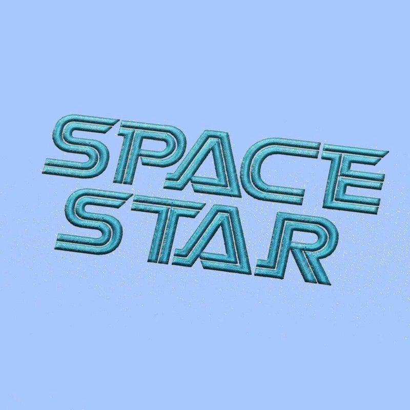 Space Star Embroidery alphabet Font Set