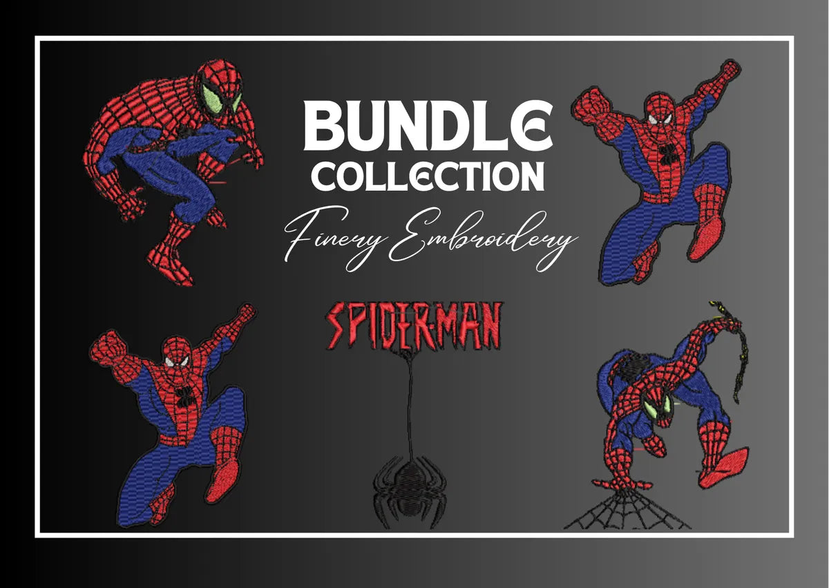 Spiderman Pack of 37 designs - Embroidery Design FineryEmbroidery