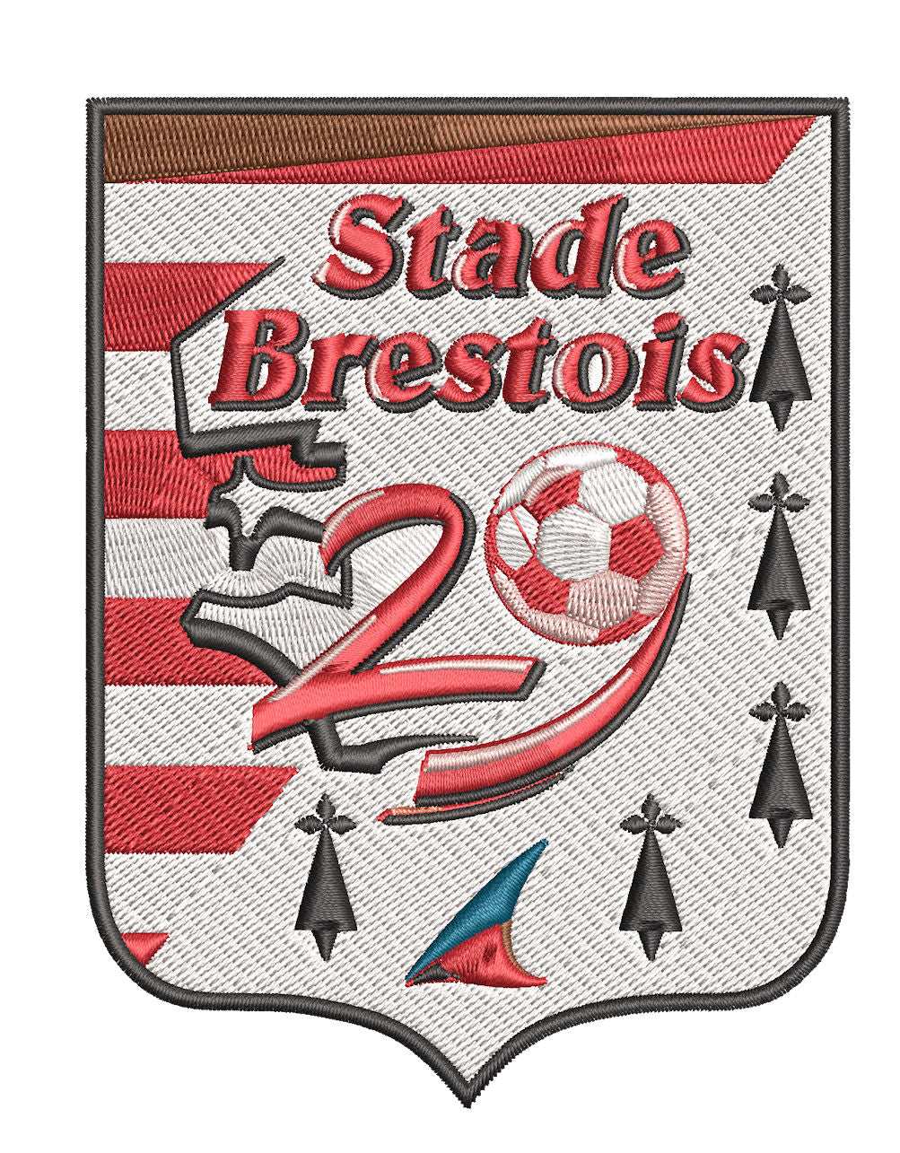 Stade Bretois Football Team: Embroidery Design FineryEmbroidery