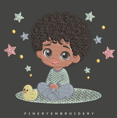 Starry Night Baby Embroidery Design – FineryEmbroidery - FineryEmbroidery