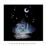 Starry Night Rabbit - Embroidery Design - FineryEmbroidery