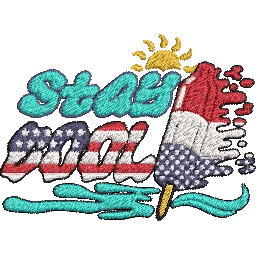 Stay-Cool-America-Ice-Cream - Embroidery Design - FineryEmbroidery