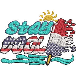 Stay-Cool-America-Ice-Cream - Embroidery Design - FineryEmbroidery