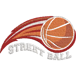 Street-Ball-Orange - Basket Embroidery Design FineryEmbroidery