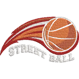 Street-Ball-Orange - Basket Embroidery Design - FineryEmbroidery