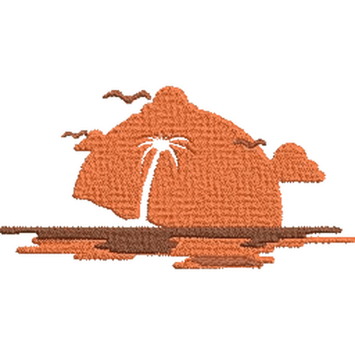 Sunset-Palm-Trees - Embroidery Design - FineryEmbroidery
