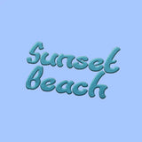 Sunset Beach Embroidery alphabet Font Set