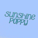 Sunshine Poppy Embroidery alphabet Font Set