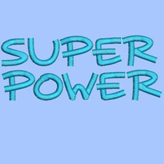 Super Power Embroidery alphabet Font Set - FineryEmbroidery