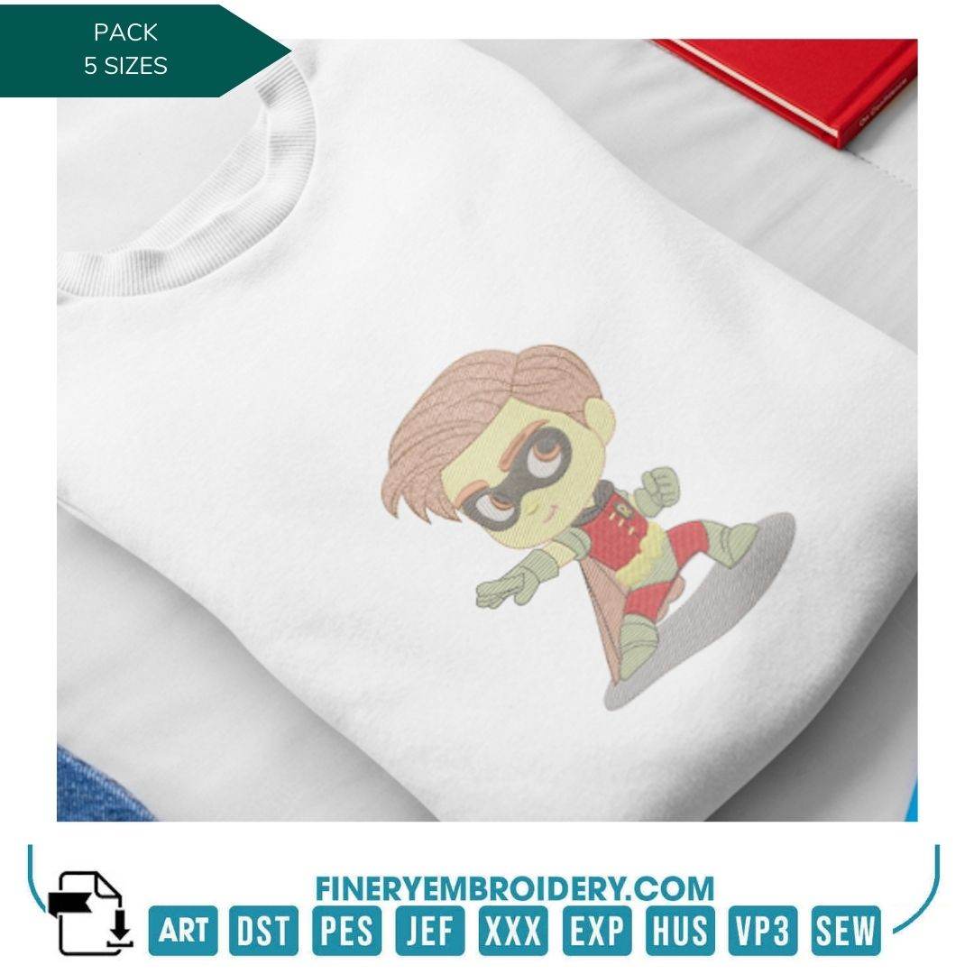Superheroes Embroidery Design Pack – 5 Exclusive Hero-Inspired Patterns in 5 Sizes - FineryEmbroidery