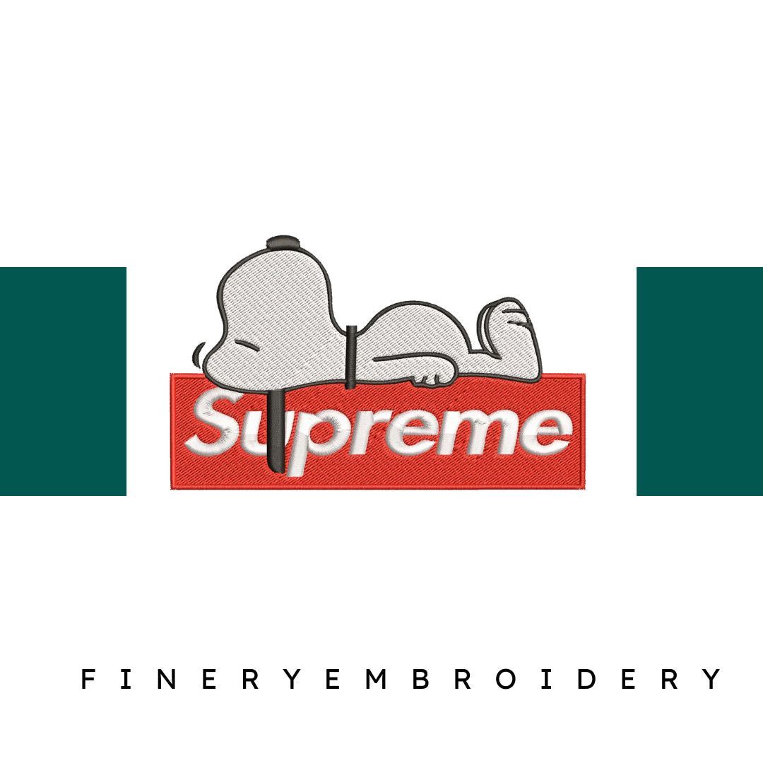 Supreme Logo Snoopy Dog - Embroidery Design - FineryEmbroidery