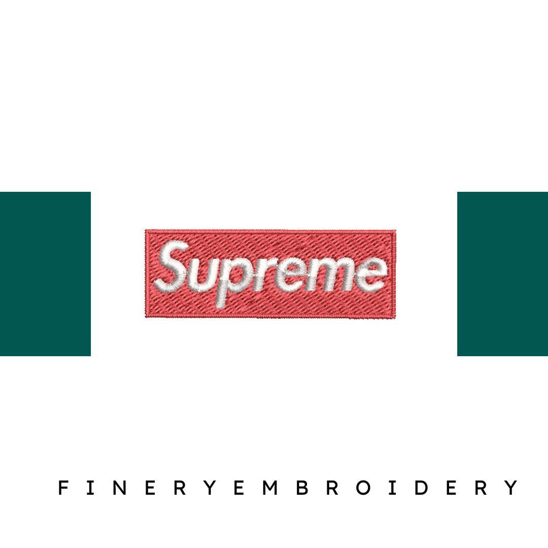 Supreme logo Box - Embroidery Design - FineryEmbroidery