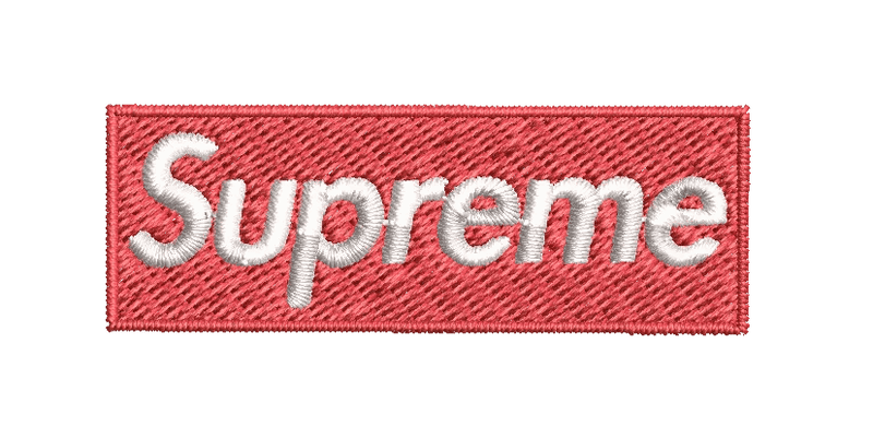 Supreme logo Box - Embroidery Design - FineryEmbroidery