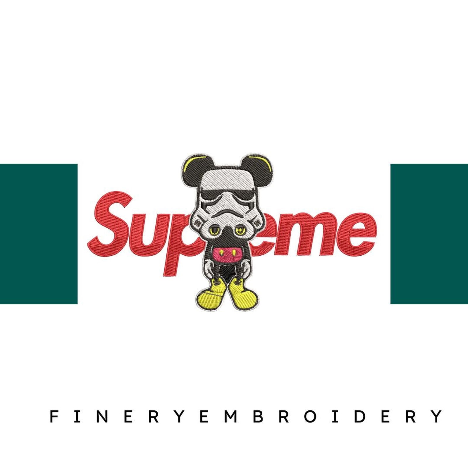 Supreme logo Leak - Embroidery Design - FineryEmbroidery
