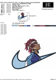 Tanjiro Nike Swoosh Embroidery Design – Demon Slayer Tribute