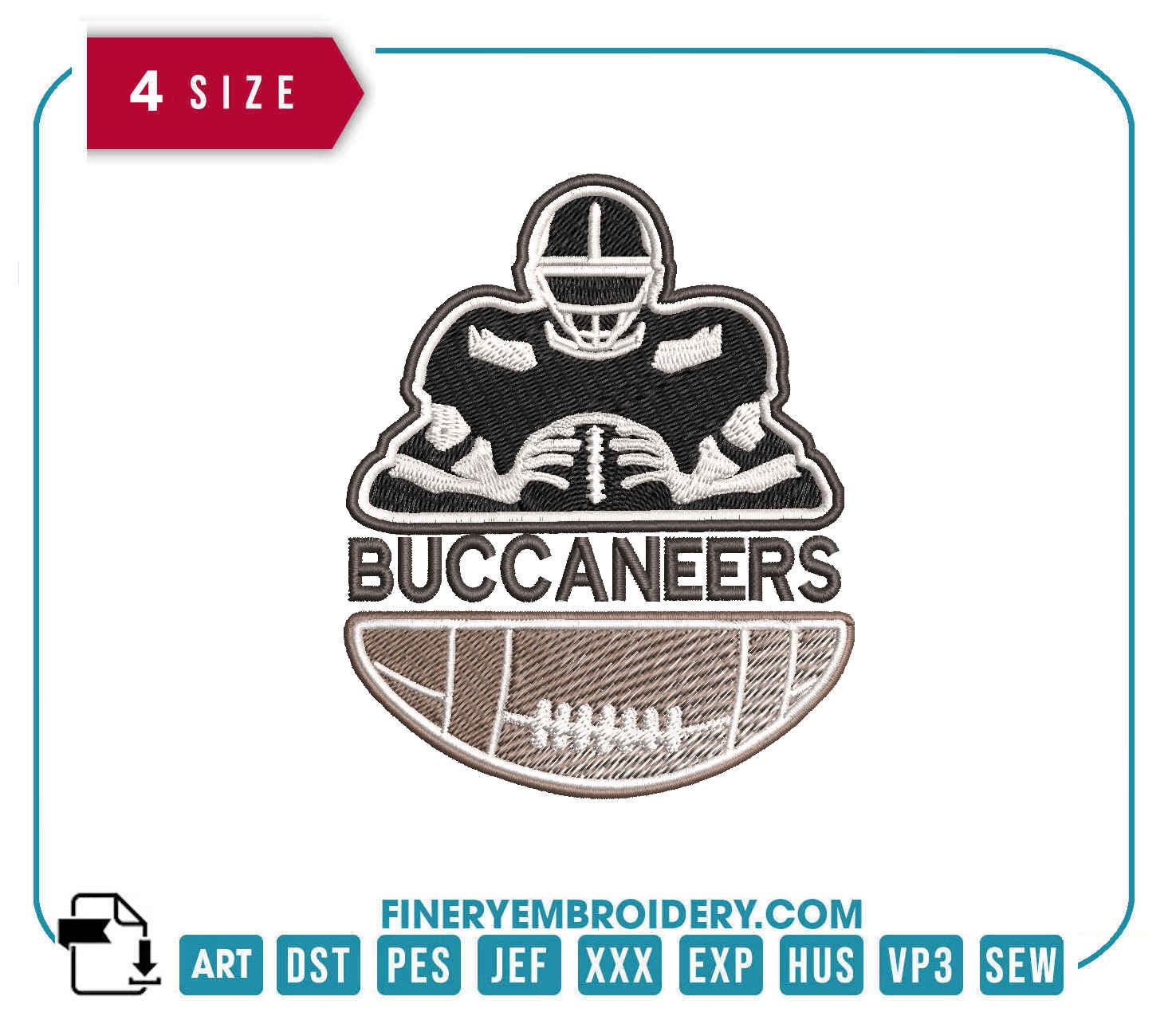 Tampa Bay Buccaneers Team Player : Embroidery Design - FineryEmbroidery